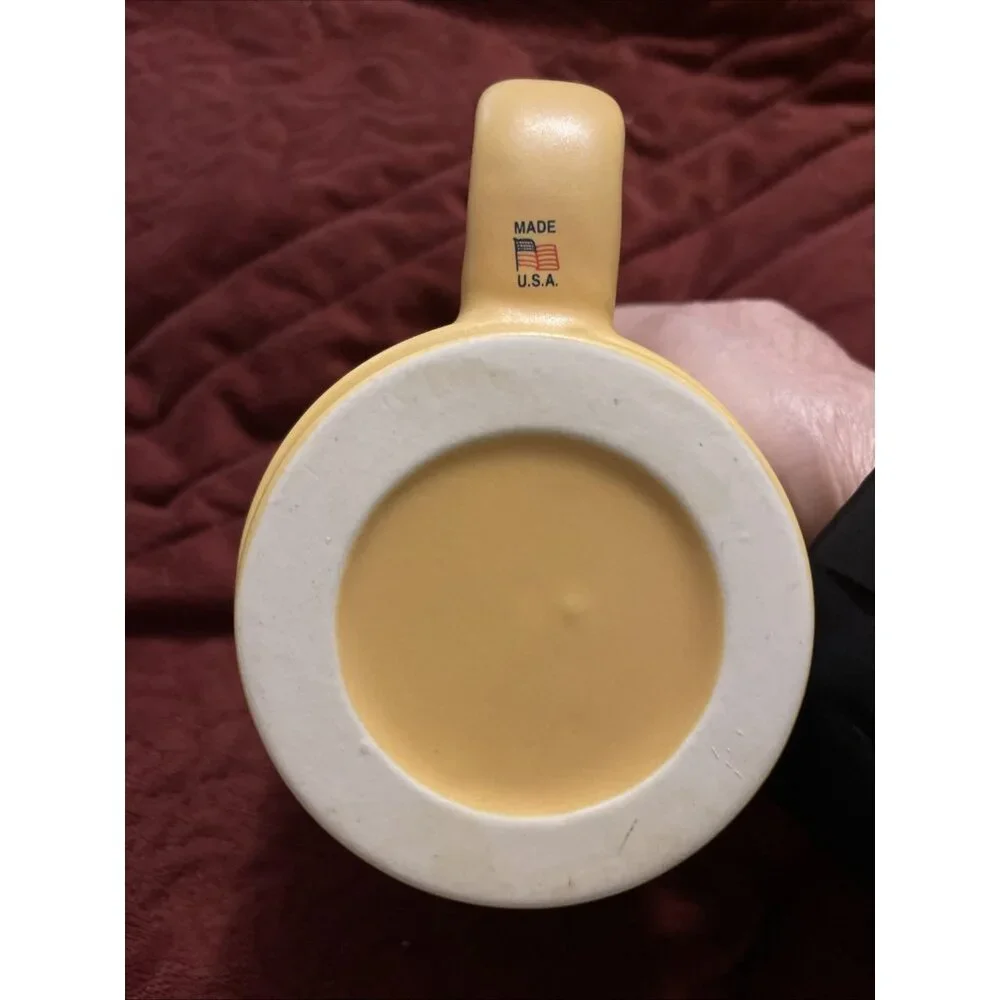 Pharma Advertising Coffee Tea Mug Accupril Accuretic Made‎ in USA - Yellow/Blue